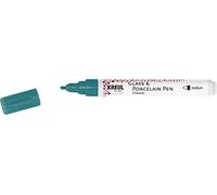 Kreul 16467 - Glass & Porcelain Pen Classic medium, turquesa, punta estable, ancho de trazo aprox. 2-4 mm, lápiz opaco de base acuosa para porcelana