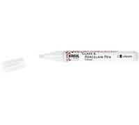 KREUL 16468 - Glass & Porcelain Pen Caligrafía clásica, blanco, punta estable, ancho de trazo aprox. 1-4 mm, lápiz de porcelana opaco a base de agua