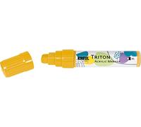 KREUL 17930 - Triton Acrylic Marker XXL, Gold, Line Width Approx. 15 mm, Water-Based, Semi-Matte Drying, Acrylic Paint Pen for Designing Paper, Wood, Stone and Much More