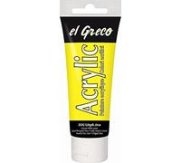 KREUL 28302 - El Greco Acrílico, Tubo de 75 ml en Color limón, Pintura acrílica Brillante de Alta pigmentación en Calidad de Estudio, pintable como Mantequilla, para Pintura de empaste