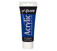 KREUL 28312 - El Greco Acrílico, Tubo de 75 ml en Azul Ultramar, Pintura acrílica Brillante de Alta pigmentación en Calidad de Estudio, pintable como Mantequilla, para Pintura de empaste