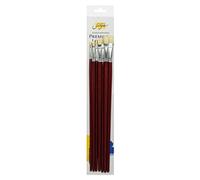 Kreul 44270 - Solo Goya Artist Brush Set Cerdas, para pintura profesional al óleo, 7 pinceles planos en tamaños 2, 4, 6, 8, 10, 12 y 14
