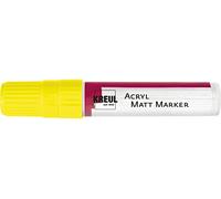 Kreul 46212 - Rotulador acrílico mate XXL, con punta en cuña de aprox. 15 mm, amarillo, mate, pintura acrílica permanente a base de agua, para elementos puristas