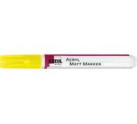 KREUL 46232 - Rotulador acrílico mate medio, con punta redonda de aprox. 2-4 mm, amarillo, mate, pintura acrílica permanente a base de agua, para acentos delicados