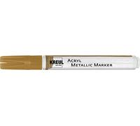 KREUL 46261 - Acrylic Metallic Marker Medium, con punta redonda aprox. 2-4 mm, dorado, color acrílico permanente con efecto metálico, para acentos delicados