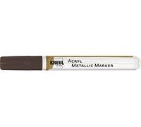 KREUL 46263 - Acrylic Metallic Marker Medium, con punta redonda aprox. 2-4 mm, cobre, color acrílico permanente con efecto metálico, para acentos delicados