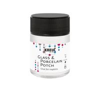 KREUL 49450 - Porcelana Potch, 50 ml vidrio, servilleta transparente pegamento y barniz para diseños en porcelana y vidrio, a base de agua