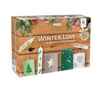 KREUL 49759 - Set de 6 rotuladores para velas Winter Love, 6 x 29 ml, punta fina, colores con cera de abeja para decorar y pintar velas