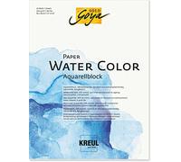 KREUL 68011 - Solo Goya Papel Acuarela, Bloc de Acuarela, Aprox. 18 x 24 cm, 300 g/m², 20 Hojas, sin ácido y Resistente al envejecimiento, Blanco Natural, para Acuarelas y témperas