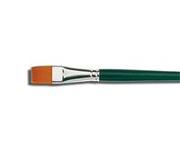 KREUL 721104 - Pincel Universal Basic Synthetics, para Arte, Hobby, Uso Escolar y Profesional, Recortado con Pelo Fino de Nylon, Plano, tamaño 4