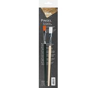 KREUL 723040 - Pinceles para dorar con Hoja de Metal, Juego de 2, 1 x sintético para aplicar la Leche de aplicación y la Laca de Recubrimiento, 1 x sintético de Nylon para aplicar la Hoja de Metal