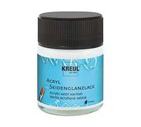 KREUL 79402 - Barniz acrílico brillo seda, transparente brillo seda, vidrio 50 ml, base agua, barniz protector y de acabado para pinturas bien secas, resistencia limitada a la intemperie