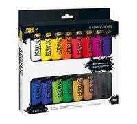 Kreul 84172 - Solo Goya Acrylic Set de 16 tubos de pintura acrílica de 20 ml Pintura cremosa, versátil, cubriente y resistente al agua Calidad de estudio, secado rápido