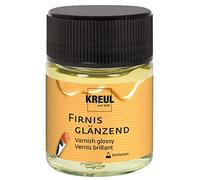 KREUL 86150 - Barniz brillante, 50 ml, protege contra el polvo y la suciedad, barniz de acabado transparente y elástico a base de resina sintética, para pintura al óleo y acrílica