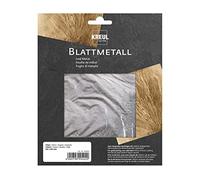 KREUL 99402 - Leaf Metal Silver, 14 x 14 cm, 6 Sheets, for High-Gloss Metallic Effects, for Refining Wood, Glass, Paper, Canvas, Cardboard, styrofoam, Plastic, Wax, Ceramic and Much More.