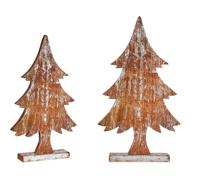 Krist+ Árbol de Madera Plata 50 cm (Set de 6)