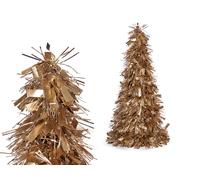 Krist+ Árbol Espumillón Mate Oro 45.5 cm de Alto x 27 cm de Ancho x 27 cm de Largo (Set de 12)