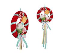 KRIST+ Corona Navidad Roja Sintetico 42x40x12 cm (Set de 3)