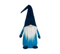 Krist+ Figura Decorativa Azul Gnomo 14 x 48 x 17,5 cm Madera Blanco Arena