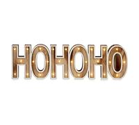 Krist+ Figura Decorativa HoHoHo Luz Madera (13,5 x 3,5 x 44,5 cm)