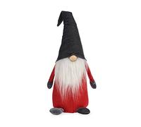 Krist+ Figura Decorativa Rojo Gris Gnomo 14 x 48 x 17,5 cm Madera Blanco Arena