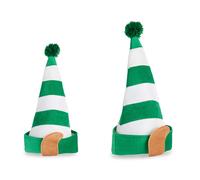KRIST+ Gorro Elfo Verde Blanco Set de 24 unidades