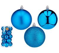 KRIST+ Set de 20 Bolas de Navidad Azules de 8 cm (Pack de 6)