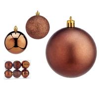 Krist+ Set de 36 Bolas de Navidad Marrón 7 cm