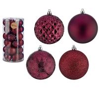 Krist+ Set de 4 Packs de 30 Bolas de PVC de 8 cm Color Vino