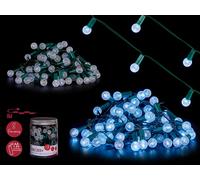KRIST+ Tira LED 8M 80 LEDs Luz Fría Blanca Exterior con Temporizador (Set de 12)