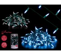 KRIST+ Tira LED 9M 100 Leds Luz Fría Blanca Exterior con Temporizador (Set de 12)