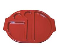 Kristallon - Bandejas para alimentos (10 unidades, 25 x 375 x 278 mm), color rojo