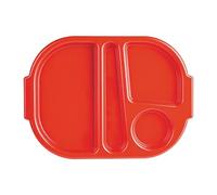 Kristallon DL126 Compartimento de Alimentos bandejas, Rojo (Pack de 10)
