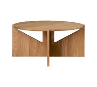 Kristina Dam Studio Mesa de centro Simple XL Ø78 cm Roble con lacado en tono cálido