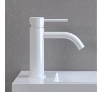 Kronenbach Lima 2.0: Grifo monomando para lavabo en color blanco, sin kit de desagüe