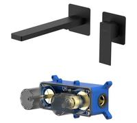 Kronenbach Quara 3.0, juego de grifo monomando para lavabo empotrado, incluye cuerpo, alcance de 20 cm, 5 l/min
