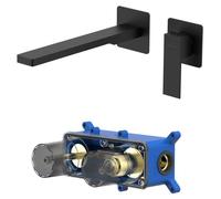 Kronenbach Quara 3.0, juego de grifo monomando para lavabo empotrado, incluye cuerpo, alcance de 24 cm, 5 l/min
