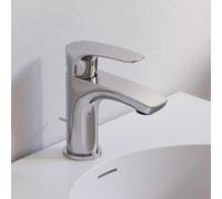 Kronenbach Rivara: Grifo monomando para lavabo con sistema de desagüe con varillas de 1 1/4, de bajo consumo de agua