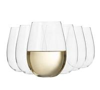 Krosno Copas de Vino Blanco 6 x 550 ml, Sin tallo, Colección Harmony | Vasos vino tinto, rosado, agua, cócteles, Cristal sin plomo, Apto para lavavajillas, Cristalería elegante, Idea de regalo