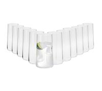 Krosno Vasos altos de agua Juego de 12, 550 ml, Colección Avant-Garde | Vaso grande cócteles, limonada, mojito, agua, Cristal sin plomo, Apto para lavavajillas, Base de color, Cristalería elegante