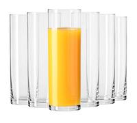 Krosno Vasos de agua Juego de 6, 230 ml, Colección Balance | Vasos para bebidas, zumos, ginebra, whisky, Cristal sin plomo, Apto para lavavajillas, Cristalería elegante, Idea de regalo