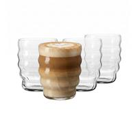 KROSNO Vasos de café para latte, cappuccino y latte macchiato, juego de 4, 440 ml, colección Coffee Moments - Cristal sin plomo - Vasos elegantes para café y bebidas calientes, aptos para lavavajillas