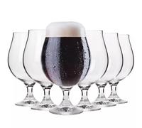 Krosno - Vasos para Cerveza 620 ml - Juego de 6 unidades - Colección Elite - Copas para Cerveza Negra - Cristal sin Plomo - Diseño Elegante y Moderno