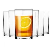 Krosno - Vasos para Té 270 ml - Juego de 6 unidades - Colección Basic - Cristal sin Plomo - Diseño Clásico y Sencillo
