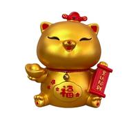 KROWN - Hucha Gato Dorado de Plástico | Ideal para Niños y Decoración | Ahorro Divertido y Estiloso