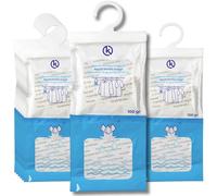 KROWN - Pack de 6 Bolsas Antihumedad con Percha para Armarios, Garajes, Trasteros y Autocaravanas - Deshumidificador Absorbente de Alta limina Humedad y Malos Olores