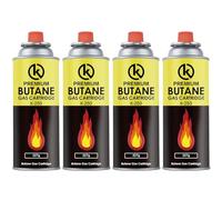 KROWN - Pack de Cartuchos de Gas Butano Recambio de Gas Propano Portable Gas Butano Compatible para Cocina Portátil, Hornillo, Soplete Soldador, Camping K-250 227gr (4 Unidades)