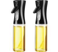 KROWN - Set de 2 Pulverizadores de Aceite de Cristal 220ml - Spray Antigoteo para Cocina Saludable, Aceitera Vinagrera Difusora para Freidora de Aire, Parrilla y Ensaladas