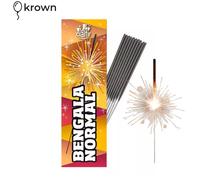 KROWNS - Bengala Normal de Estrellas, Colores, Bengalas de Chispas Amarillas Para Fiesta, Bodas , Aniversarios , Cumpleaños(Palo 9cm- pólvora 8cm- total 17cm- pequeña) Pack 50 100 200 Bengalas de Colo