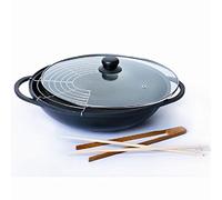 Krügar SCO11 Leipzig - Wok con Tapa de Cristal (36 cm)